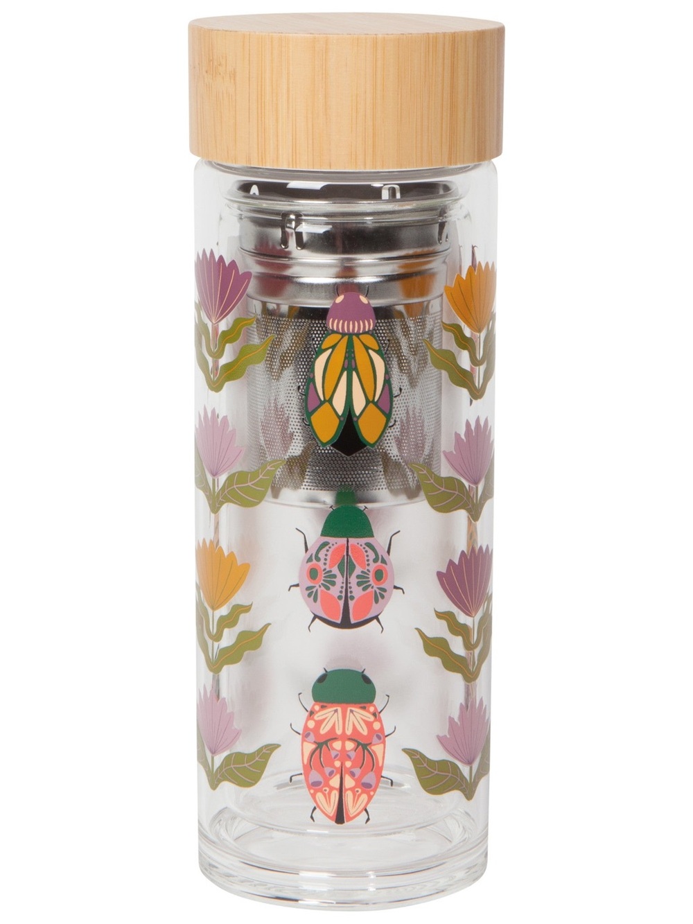 danica STUDIO amulet tea infuser bottle-double-wall glass-10oz